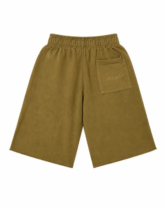 Vertical Logo Long Shorts Wheat