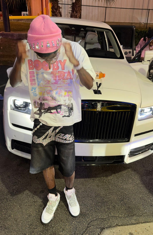 Varsity Denim Shorts "Mani"