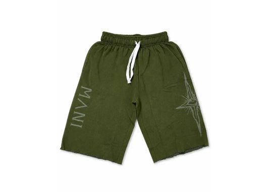 Vertical Logo Long Shorts Forest