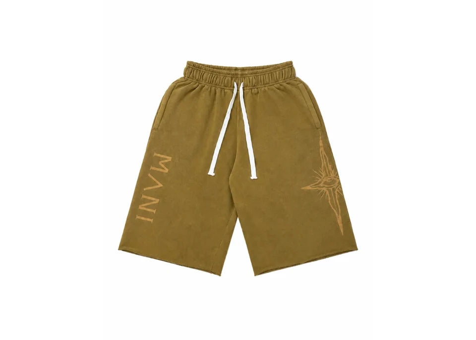 Vertical Logo Long Shorts Wheat