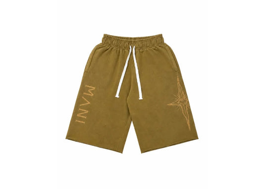 Vertical Logo Long Shorts Wheat