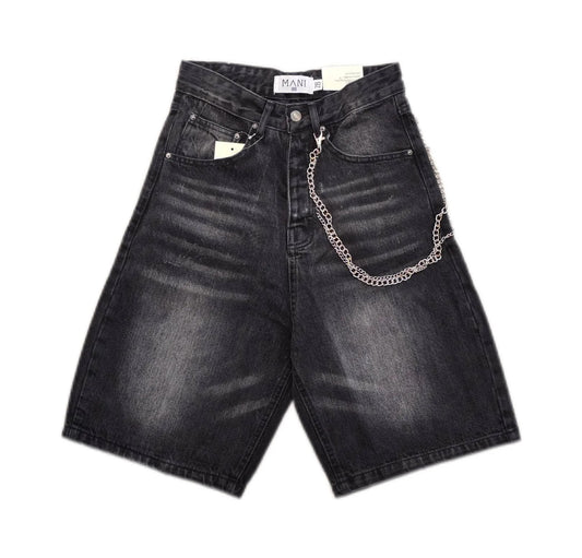 Vintage Black Denim Shorts