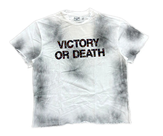 Victory or Death Tee White