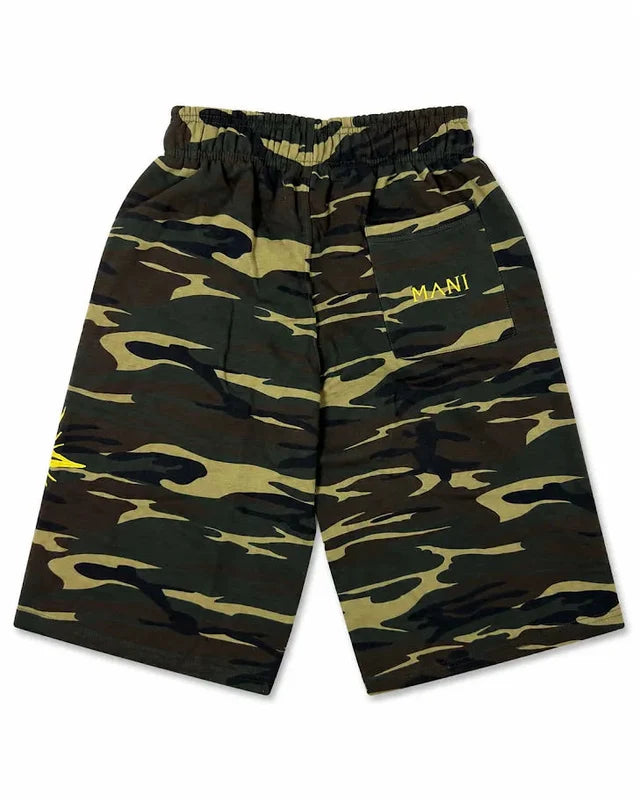 Vertical Logo Long Shorts Camo