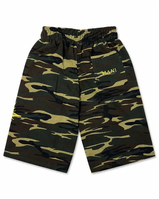 Vertical Logo Long Shorts Camo